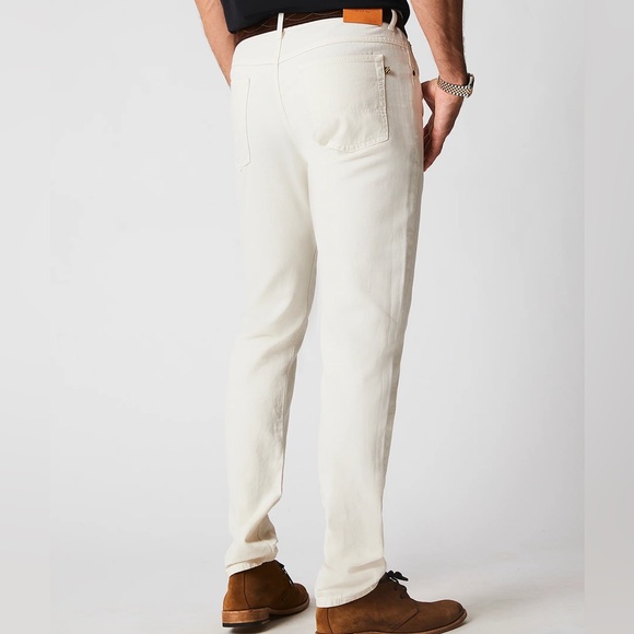 Billy Reid Cotton Linen 5 Pocket Pant, Eggshell, 33x30 - Picture 6 of 9